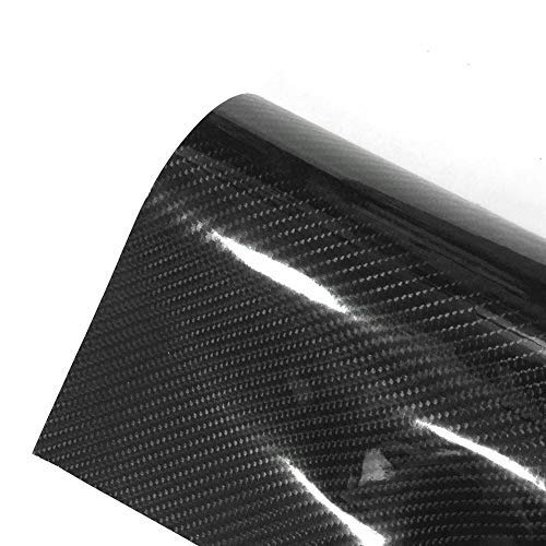 50x 200Cm Autofolie 6D Carbon Folie Car Wrapping Aufkleber Selbstklebend Autoaufkleber Hochglanz Blasenfrei Wasserdicht Anti-Scratch Multifunktionsaufkleber（30x 200 Cm/50x 200 Cm）