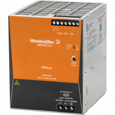 AXIS PS24 - Stromversorgung (DIN-Schienenmontage möglich) - Wechselstrom 100-240 V - 480 Watt (01677-001)