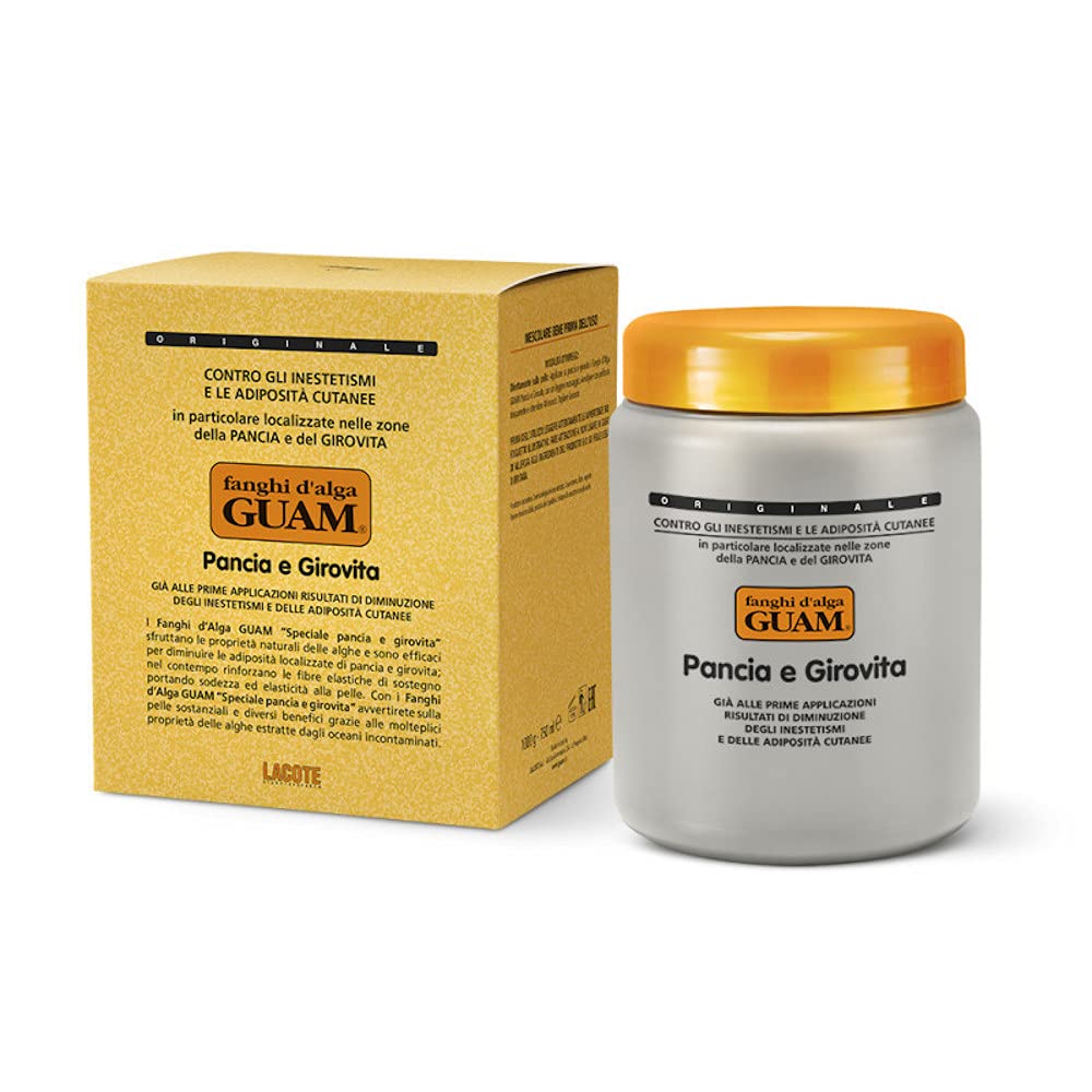Guam, Algenfango für Bauch und Taille, gegen Lokale Cellulite und Hautfett, Straffende und Tonisierende Wirkung, Made in Italy, 1 kg Packung