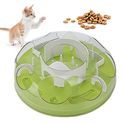 Gatuxe Katzenfutter Puzzle-Spielzeug, praktisches lustiges anregendes Katzen-Behandlungs-Labyrinth-Spielzeug für Slow Feeder für Labyrinth-Spielzeug