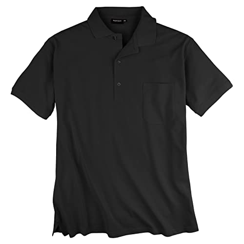Redfield Poloshirt Piqué Übergröße schwarz, Größe:10XL