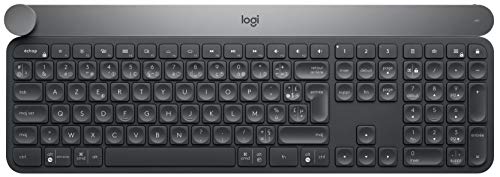 Logitech Craft Kabellose Tastatur (für Windows und Mac mit Drehkopf zur Programmwahl für produktive und kreative Kontrolle, Französisches Layout)