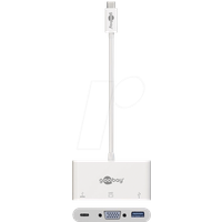 Goobay USB 3.0 Adapter [1x USB-C™ Stecker - 1x USB-C™ Buchse, USB 3.0 Buchse A, VGA-Buchse]