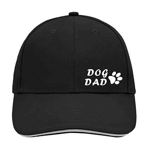 huuraa Cappy Mütze Dog Dad Tapse Unisex Kappe Black/Light Grey mit Motiv für alle Hundemenschen Geschenk Idee für Freunde und Familie