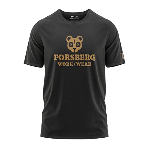 FORSBERG T-Shirt mit Brustlogo Björnarson, Farbe:schwarz/Bronze, Größe:3XL