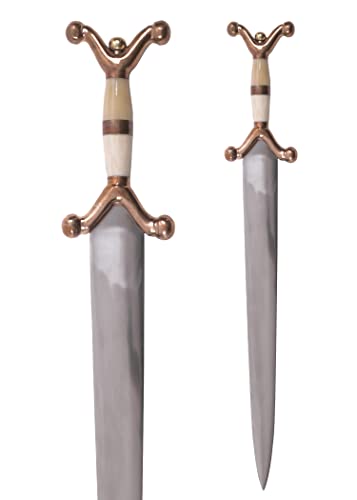 Battle-Merchant Kurzschwert Keltisches Schwert, 3. - 2. Jh. v. Chr. mit Lederscheide Echt Metall