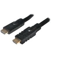LogiLink Active HDMI High Speed Cable - HDMI-Kabel mit Ethernet - HDMI Stecker zu HDMI Stecker - 10 m - Schwarz - aktiv, geformt, 4K Unterstützung