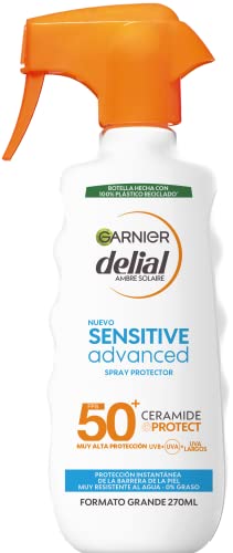 GARNIER DELIAL Sensitive Advanced - Sonnenmilch für klare, empfindliche und sonnenintolerante Haut, IP50+, Mehrfarbig - 270 ml