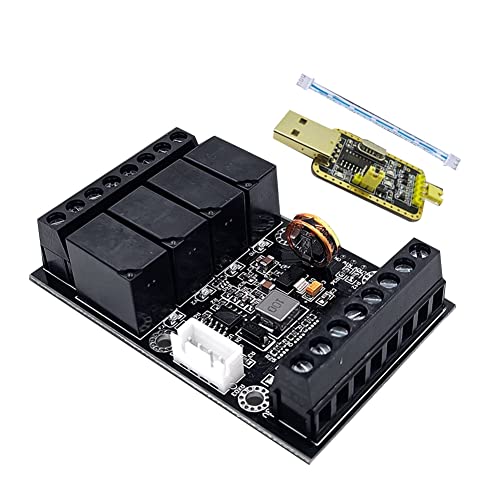 Lwaviwer 1 Set SPS-Modul Verzögerungsmodul FX1N-10MR PLC Industrielle Steuerplatine + USB TTL Kabel Analog Eingang/Ausgang programmierbares Modul