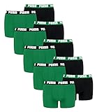 PUMA 10 er Pack Boxer Boxershorts Men Herren Unterhose Pant Unterwäsche, Farbe:035 - Amazon Green, Bekleidungsgröße:XXL