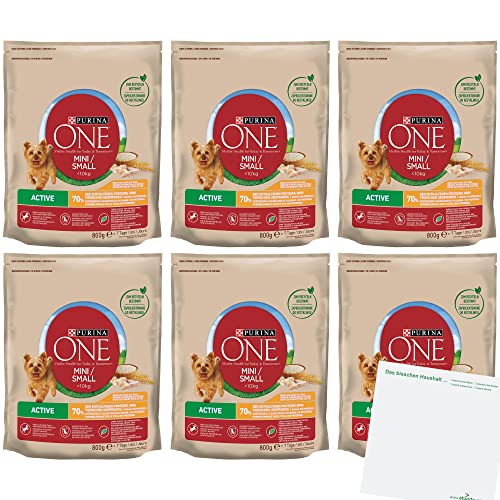 usy Purina One Dog Mini Active Huhn&Reis 6er Pack (6x800g Packung) Block