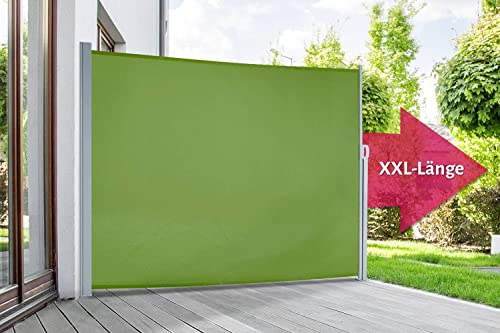empasa Seitenmarkise Start 2.0 Sichtschutz Sonnenschutz Markise ausziehbar, Farbe:grün, Groesse:180 x 450 cm