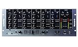 Numark C3USB - 5 Kanal-Rack-Mixer für mobile DJs mit integriertem Plug-Und-Play-USB-Audio-Interface, Kanal-EQs, austauschbarem Crossfader