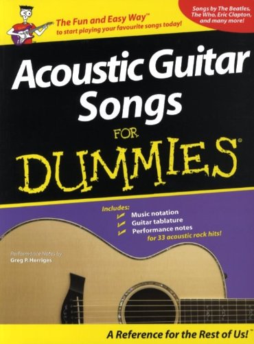 Acoustic Guitar Songs For Dummies. Für Gitarrentabulatur