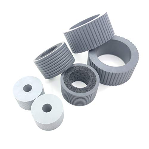 OKLILI PA03740-K010 PA03740-K011 Verbrauchsmaterial-Kit Pickrolle Bremse Roller Reifen Set Pickup Roller Trennwalze Reifenset kompatibel mit Fujitsu fi-7600 fi-7700 fi-7700S