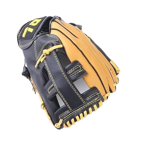 DFJOENVLDKHFE Baseball-Handschuhe, Jugendliche und Erwachsene, echtes Leder, Baseball-Handschuh, Ausrüstung, Softball-Training, Catcher-Handschuhe (Color : 12.5Inch Left Hand)