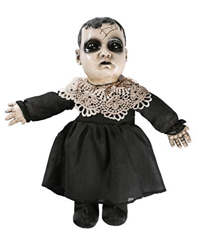 Antike Horror Kinderpuppe Emma mit Sound für Halloween