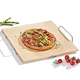 Küchenprofi Pizza Stein mit Gestell, Keramik, silber, 2.5 x 38.1 x 38.1 cm