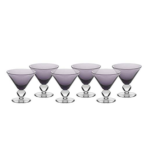 Eiscremeglas 6er-Set Eisbecher Dessertschale Cocktail Colori Vero 200ml lila