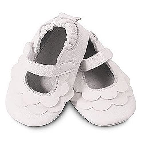 Shoo Shoos Schuhe aus weichem Leder, Weiß, Größe L