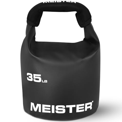 Meister BEAST Tragbare Sand-Kugelhantel – weicher Sandsack Gewicht – 15,9 kg – Schwarz