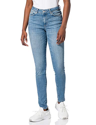 PIECES Female Slim Fit Jeans Mid Waist L32Light Blue Denim