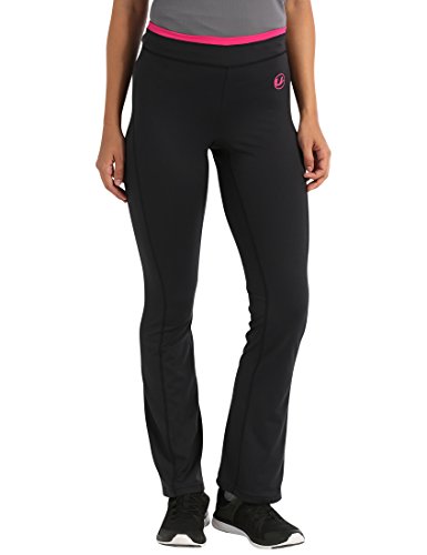 Ultrasport Damen Fitnesshose Long Jogginghose, schwarz (Black/pink), XS
