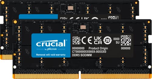 Crucial RAM CT2K16G48C40S5 32GB Kit (2x16GB) DDR5 4800MHz CL40 Laptop-Speicher