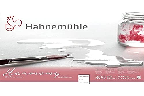 Hahnemuhle Harmony Watercolour Block,12 Sheets, 30x40cm NOT