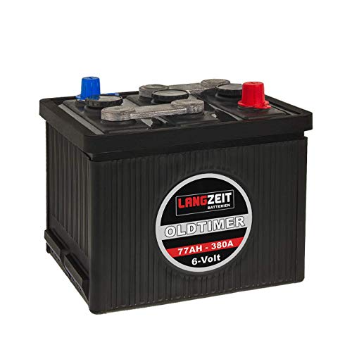 LANGZEIT Autobatterie 6V 77Ah Starterbatterie Oldtimer Batterie 6 Volt 07715
