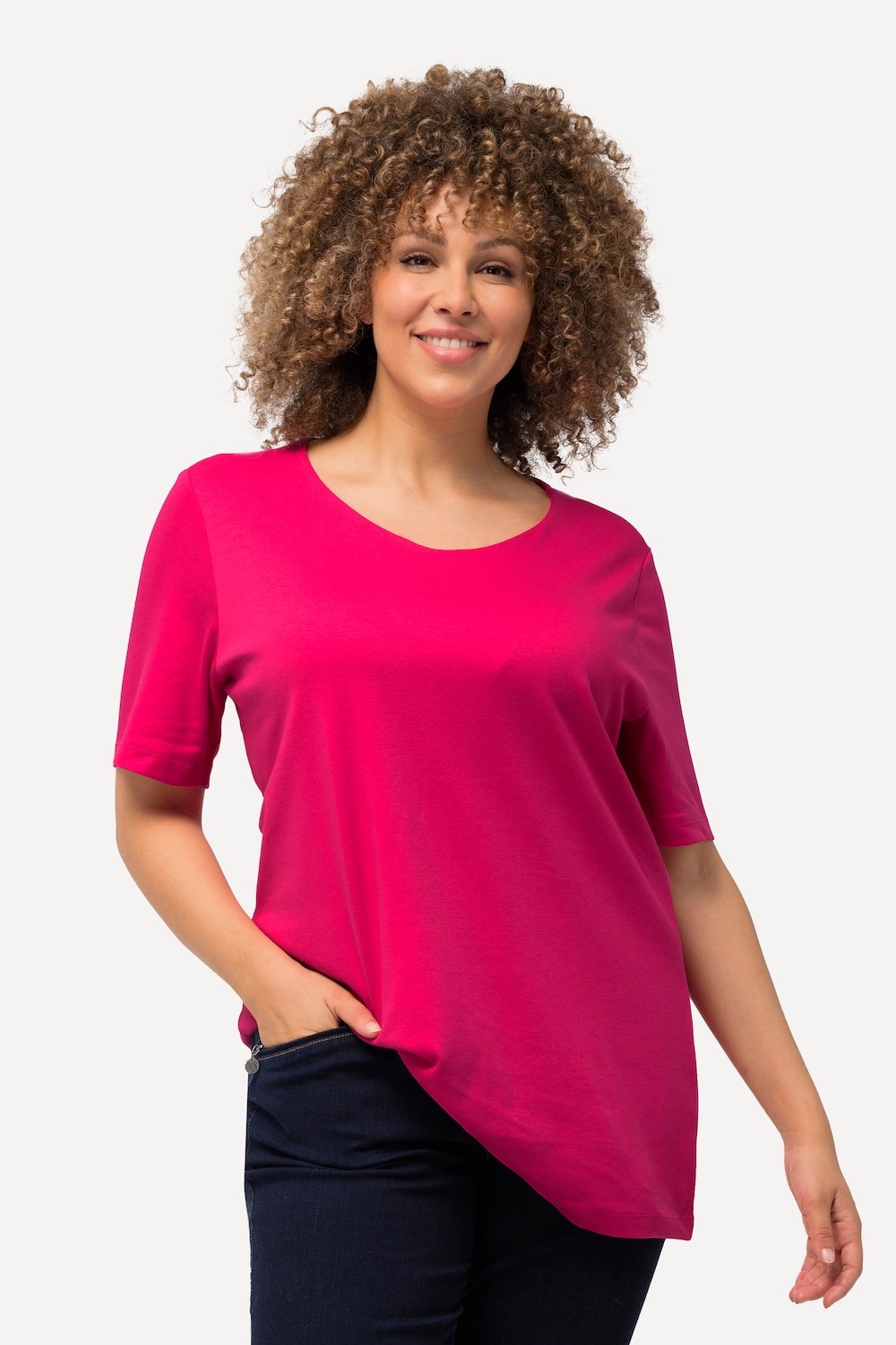 Große Größen Shirt, Damen, rosa, Größe: 62/64, Baumwolle, Ulla Popken