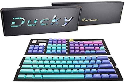 Ducky Azure SA Keycaps 108 ABS Doubleshot Set für Ducky Keyboards oder MX kompatibles Standard-Layout - 108 SA Type Keycap Set - (Azure)