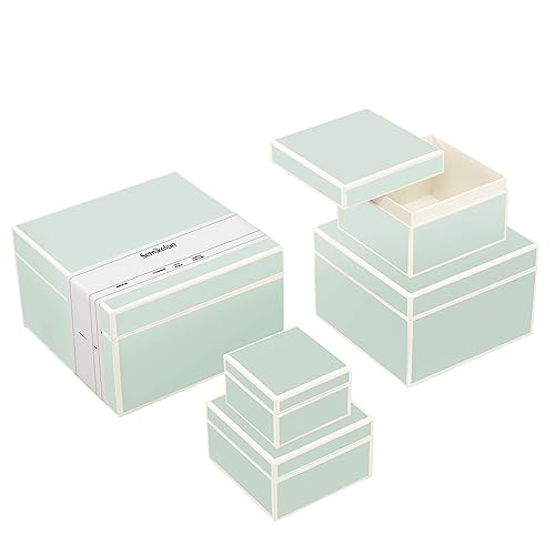Semikolon (364120) 5er Schachtelsatz in verschiedenen Größen moss (Pastell Grün) - Ideal als Geschenkboxen, Geschenkschachteln, Aufbewahrungsboxen
