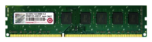 Transcend TS512MLK64V3N Speichermodul 4GB DDR3 1333 U-DIMM 2Rx8 256Mx8 CL9 1.5V