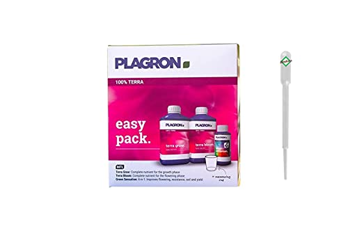 Plagron Dünger Set Easy Pack Terra Bio Starterbox Grow Anbau Indoor - Bio NPK Organischer Flüssig Tomaten
