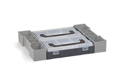 Aufbewahrungsbox Schrauben leer | Bosch Sortimo L-BOXX 102 Insetboxenset Mini | Erstklassige Sortierboxen für Kleinteile | Profi Werkzeugkoffer