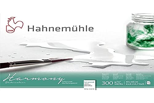 Hahnemuhle Harmony Watercolour Block,12 Sheets, 30x40cm Hot Press
