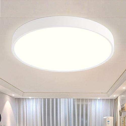 Style home 36W Deckenleuchte ultraslim LED Deckenlampe Ø40x2,5cm, voll dimmbar mit Fernbedienung 3000~6000K, runde Lampe für Wohnzimmer Schlafzimmer Büro Küche Diele Flur (Weiß)
