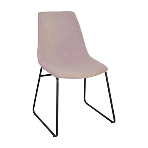 Zons Cholo Stühle aus Stoff, Rosa und Metallbespannung, groß, Schwarz