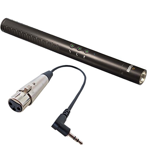Rode NTG-4 Richtmikrofon + keepdrum MC-025XJ Mikrofonkabel XLR3F 3,5mm TRS Stecker für Kameras