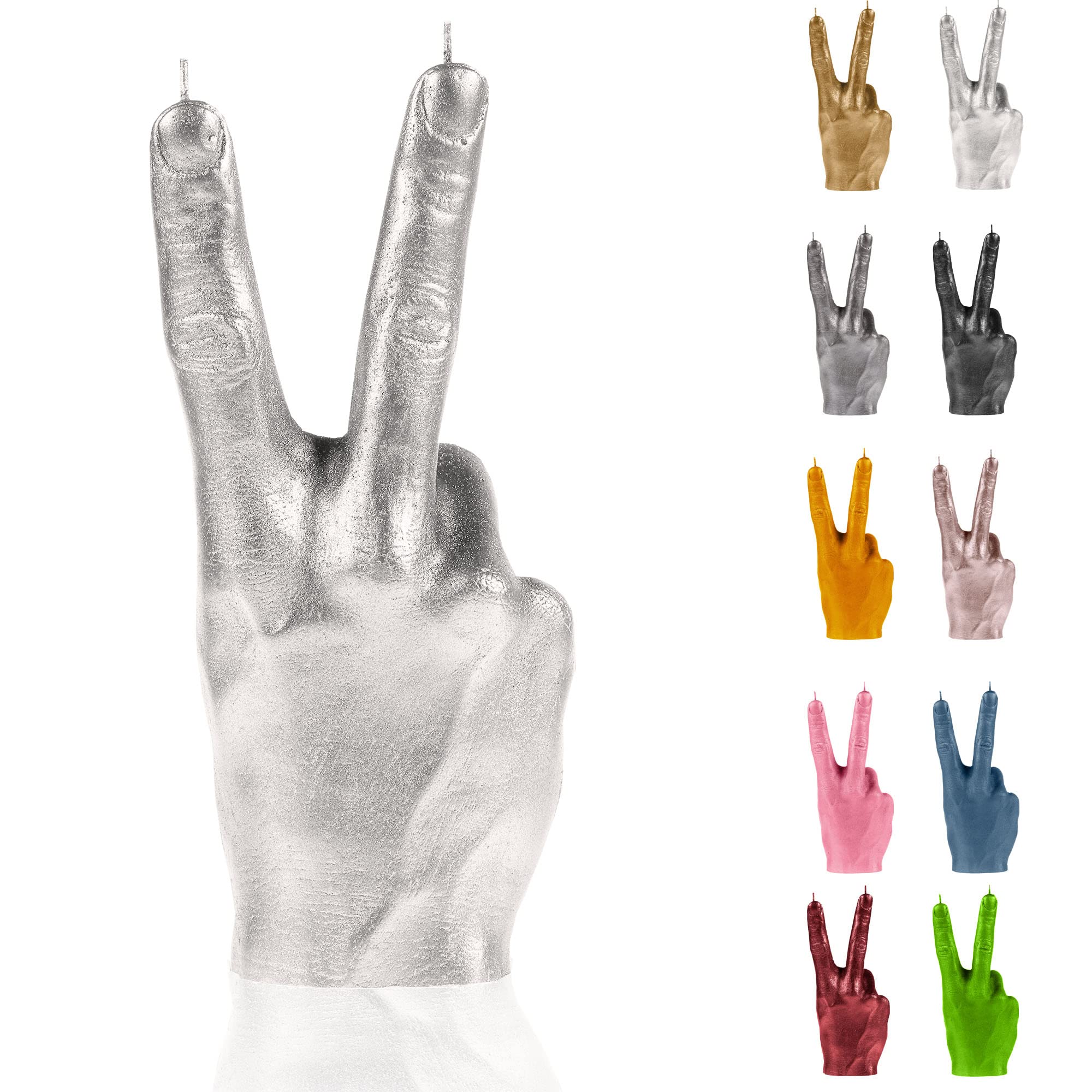 Candellana Hand PEACE Kerze - Hand Figur - Coole Deko - Gothic Deko - Grunge Deko Kerze - Heavy Metal Deko - Grunge Room Decor - Büro Gadgets - Kerzen Deko - Lustige Kerze