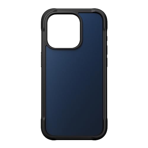 NOMAD Rugged Case | für iPhone 15 Pro | Schutzhülle aus Polycarbonat mit TPU-Bumper | Matte PET-Rückseite | MagSafe-kompatibel | Atlantic Blue