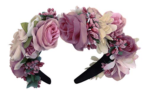 Moschen-Bayern Trachten Blumenkranz Haarreif Blumen Haare Haarband Haarschmuck Hochzeit Oktoberfest Rosa