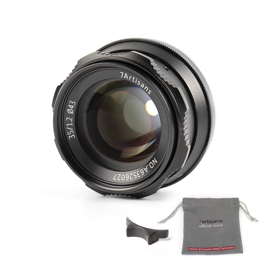 7artisans 35mm f1.2 aps-c Manueller Fokus mit Breiten für kompakte spiegellose Kameras Canon Kamera M1 M2 M3 M5 M6 M10 EOS-m Halterung schwarz