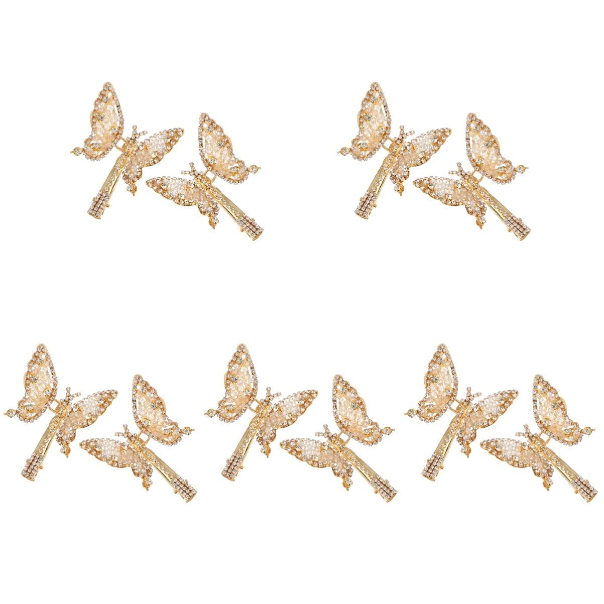 16 Stück Kristall Strass Strass Schmetterling Haarspangen Schmetterling Haarspangen Schmetterling Haarspangen Schmetterling Haarspangen Haarspangen ( Color : Goldenx6pcs , Size : 8X6X1.5CMx8pcs )