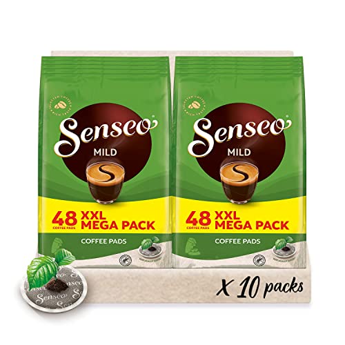 Senseo Pads Mild, Megapack Xxl, 480 Kaffeepads Utz-Zertifiziert, 10er Pack, 10 x 48 Getränke, 10 Stück, 110 g