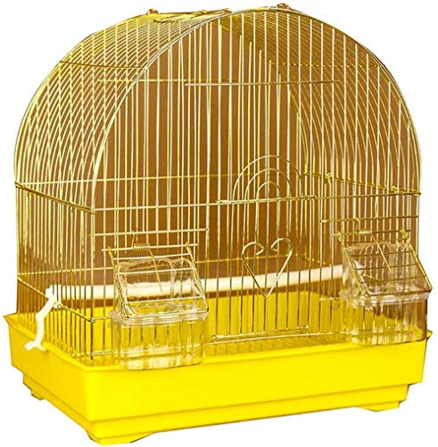 Vogelkäfig Stand Pet Bird Flight Cages Parrot Pet House Vogelkäfige for Sittiche Ziervogelkäfige, dekorative Papageienkäfige aus goldenem Eisen, Taubenperlen-Vogelkanarienkäfige ( Color : Gold c )