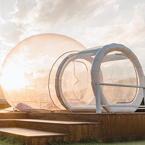 Aufblasbares Blasenhaus aus PVC im Freien, aufblasbare Kuppel, kugelförmig, Camping, malerisches Hotel, Bed & Breakfast, transparentes Zelt, Ausstellungszelt mit Kanal