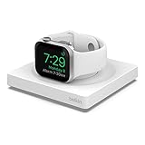 Belkin Apple Watch Ladegerät, MFi-zertifiziertes drahtloses Ladepad mit Weckermodus, minimalistisches Design, inklusive USB-C-Kabel für die Apple Watch Series 8, Series 7, Series 6, Ultra und mehr