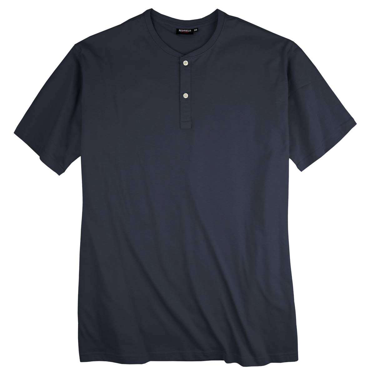 Redfield T-Shirt Navy mit Knopfleiste Übergröße, XL Größe:8XL